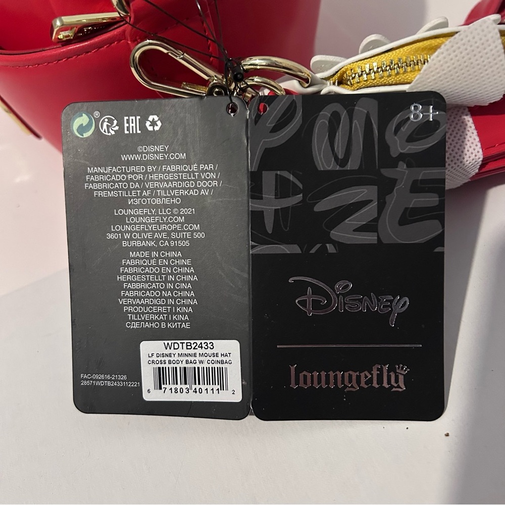 Loungefly DISNEY Minnie Mouse Daisy Hat Crossbody Bag & Daisy Coin Pouch - Picture 3 of 13